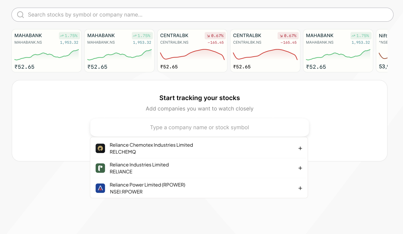 Investment Dashboard